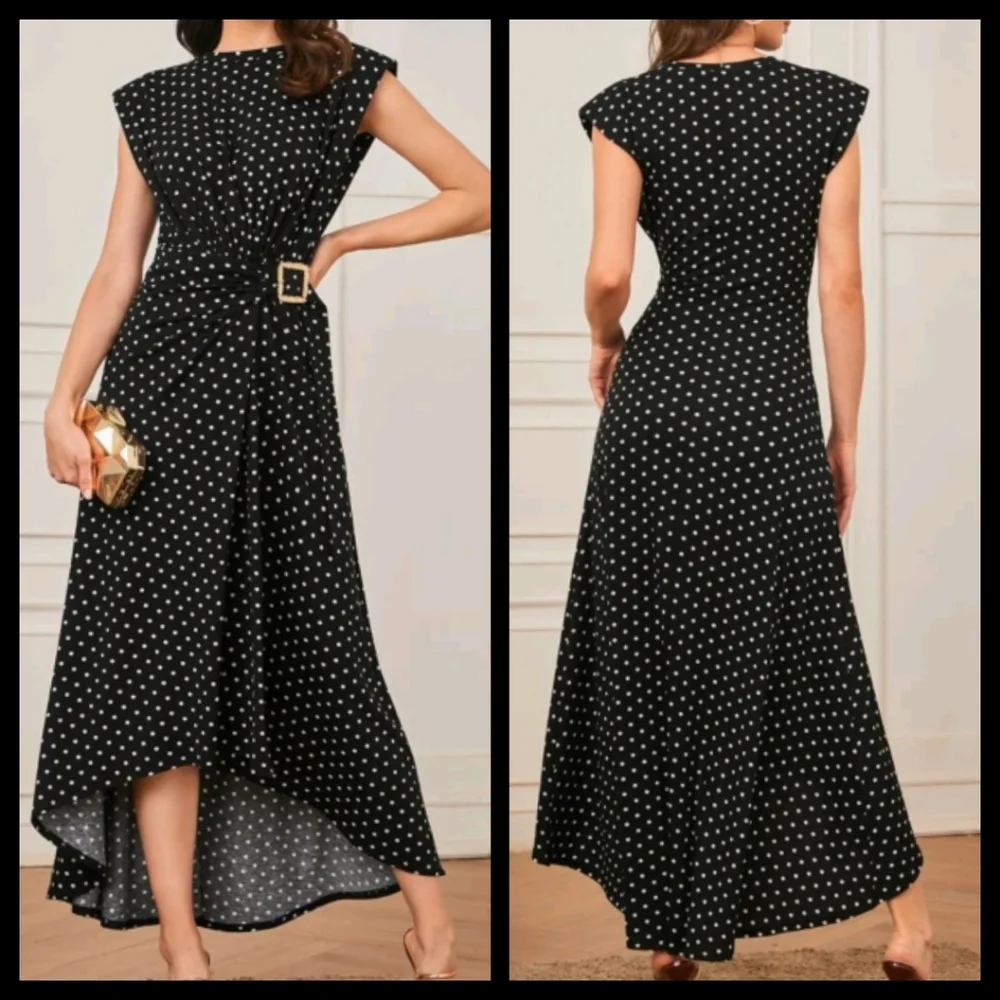 Boho Black Polka Dot Dress M, L,& XL NWOT - Picture 1 of 4